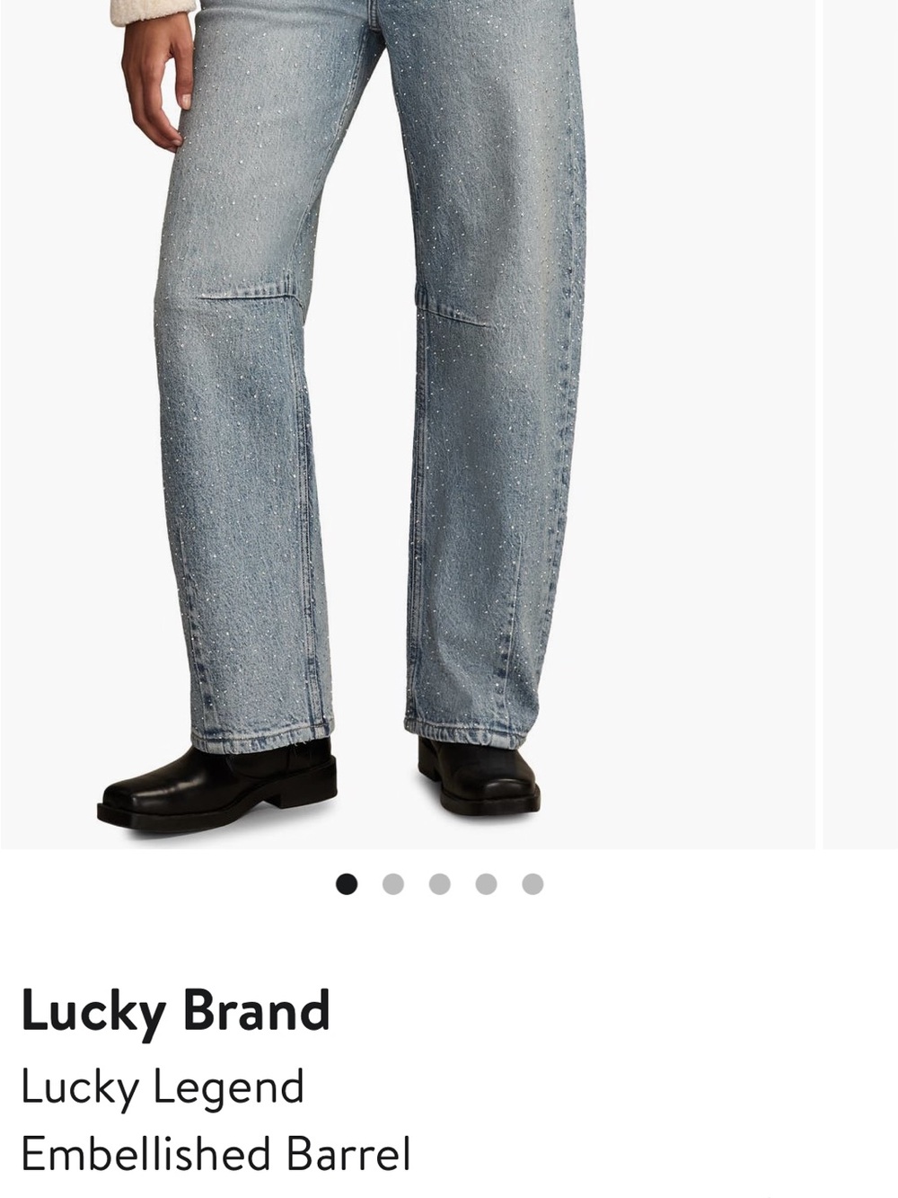Lucky Brand Light Blue Denim Jeans with Stud Accents